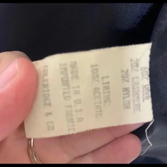 Shin Choi Vintage Oversized Navy Wool Cashmere Blazer Size Medium - Picture 6 of 8